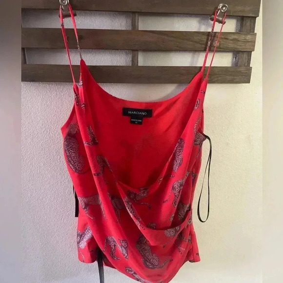 NWT Marciano tiger print wrap blouse size XS - Picture 1 of 4